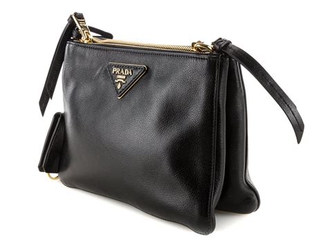 prada bandoliera leather chain crossbody|Prada crossbody wallet.